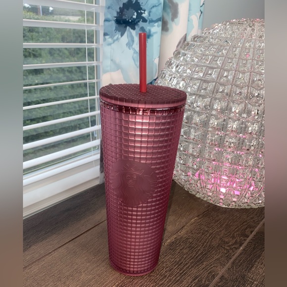 Starbucks Pink Jelly Grid Soft Touch Tumbler Venti 2023 - Picture 12 of 15